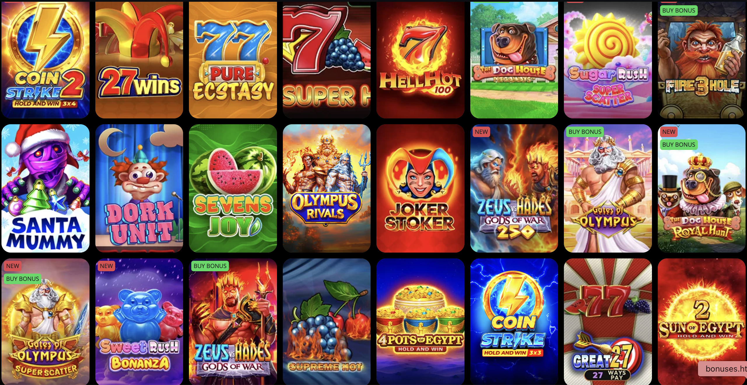 Каталог игровых автоматов Pokerbet